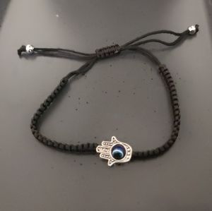 Hamsa Hand/ Evil Eye braided rope chain bracelet (unisex)